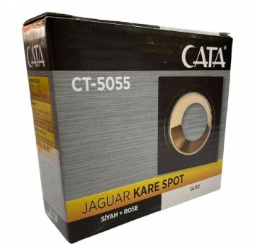 Cata Jaguar Kare Siyah Rose Dekoratif Boş Kasa Spot ct-5055