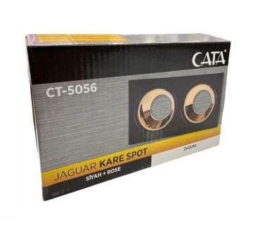 Cata Jaguar İkili Kare Siyah Rose Dekoratif Boş Kasa Spot ct-5056