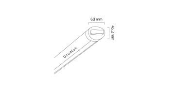 Goya 42 Watt Samsung Ledli Dekoratif Sarkıt Linear Armatür 153CM GY 8070-153 3000  K (Gün Işığı) - Siyah - Askılı