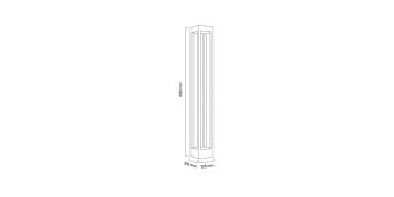 Goya 12W Dış Mekan Modern Led Yol Bahçe Armatürü Aydınlatma Bollard Aydınlatma GY 6260