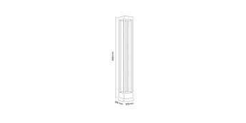 Goya 12W Dış Mekan Modern Led Yol Bahçe Armatürü Aydınlatma Bollard Aydınlatma GY 6260