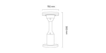 Goya 12W Dış Mekan Modern Led Yol Bahçe Armatürü Aydınlatma Bollard Aydınlatma GY 6254