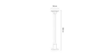 Goya 12W Dış Mekan Modern Led Yol Bahçe Armatürü Aydınlatma Bollard Aydınlatma GY 6255