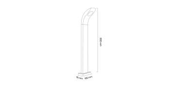 Goya 10W Dış Mekan Modern Led Yol Bahçe Armatürü Aydınlatma Bollard Aydınlatma GY 6256