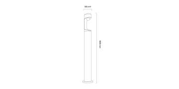 Goya 10W Dış Mekan Modern Led Yol Bahçe Armatürü Aydınlatma Bollard Aydınlatma GY 6257