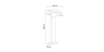 Goya 10W Dış Mekan Modern Led Yol Bahçe Armatürü Aydınlatma Bollard Aydınlatma GY 6258