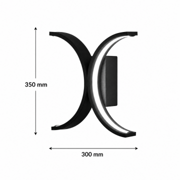 Dual Crescent Modern Led Duvar Apliği Dekoratif Aplik Duvar Aydınlatma