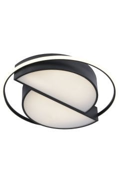 Vesta Modern Dekoratif Yuvarlak Plafonyer Led Avize Aydınlatma Siyah Kasa 3 Renk Modlu KOZ8060