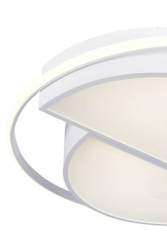 Vesta Modern Dekoratif Yuvarlak Plafonyer Led Avize Aydınlatma Beyaz Kasa 3 Renk Modlu KOZ8060