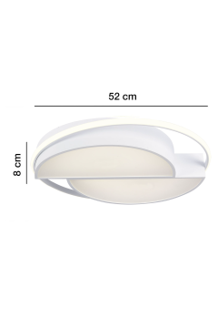 Vesta Modern Dekoratif Yuvarlak Plafonyer Led Avize Aydınlatma Beyaz Kasa 3 Renk Modlu KOZ8060