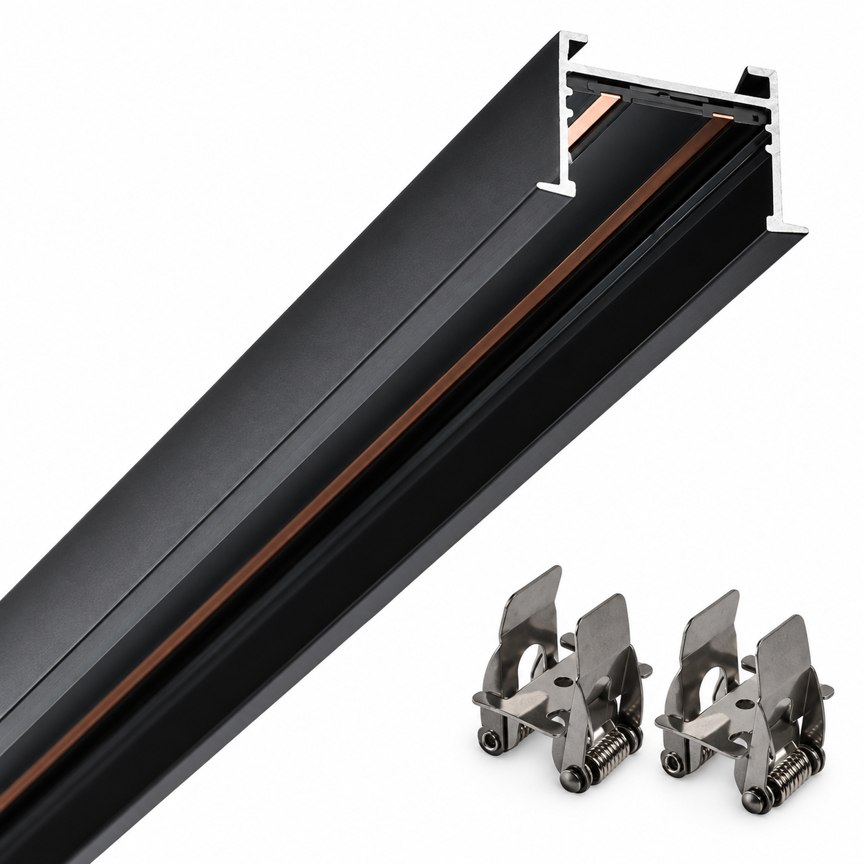 Forlife Magfit FL-6271 1 Metre Sıva Altı Yaylı Magnet Ray Siyah Kasa