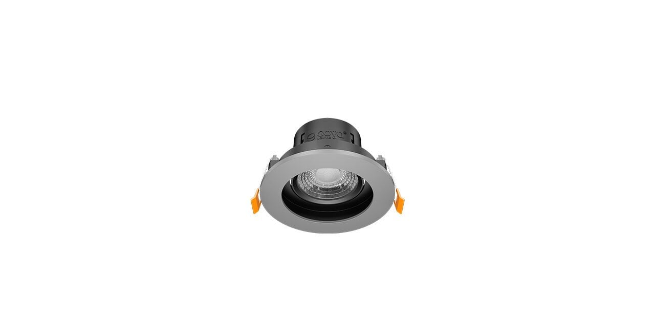 Goya 8 Watt Yuvarlak Dimlenebilir Samsung Ledli Spot Armatür GY 1741-8 4000K (Natural Işık) - Siyah - Titanyum - Dimli