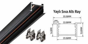 Forlife Magfit FL-6273 3 Metre Sıva Altı Yaylı Magnet Ray Siyah Kasa