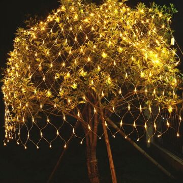 Balıkçı Ağı Led Yılbaşı Süsü 2x2 Metre 160 Ledli Ağ Yılbaşı Ağacı Süsü Yeşil Kablo SNC-414-2