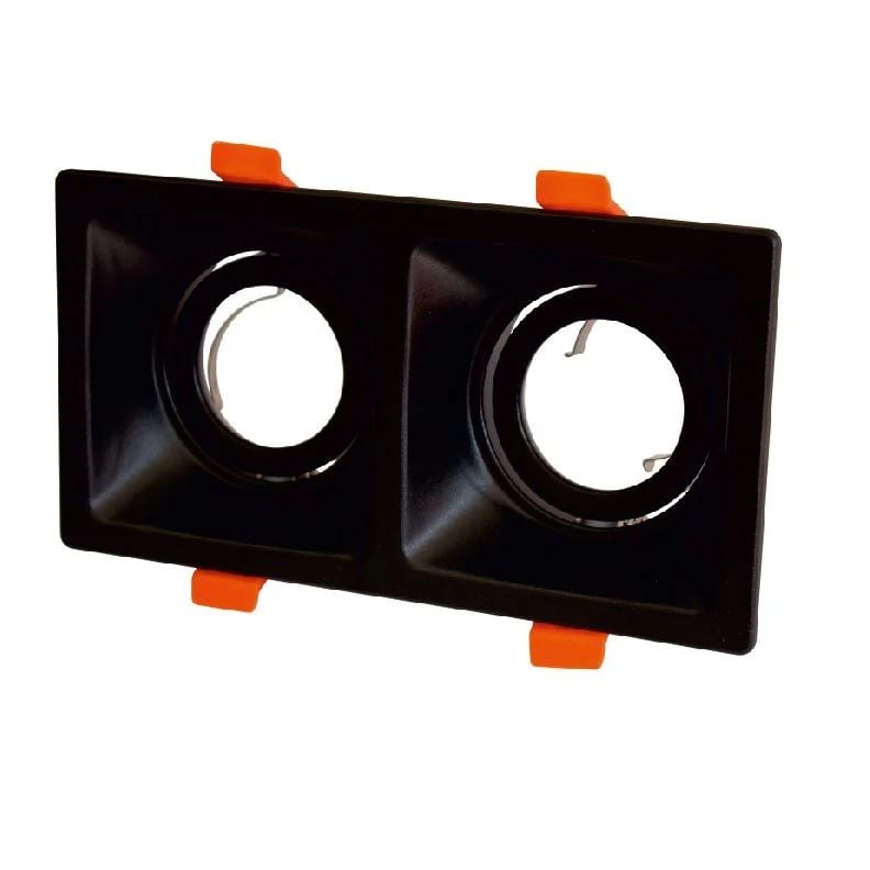 Cata Puma İkili Kare Siyah Dekoratif Boş Kasa Spot ct-5005