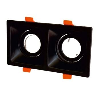 Cata Puma İkili Kare Siyah Dekoratif Boş Kasa Spot ct-5005