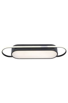 Mimas Modern Dekoratif Dikdörtgen Plafonyer Led Avize Aydınlatma Siyah Kasa 3 Renk Modlu KOZ8062