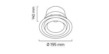 Goya 57 Watt Samsung Ledli Yuvarlak Cob Led Spot Mağaza Armatürü GY 3050-57