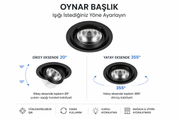 Goya 57 Watt Samsung Ledli Yuvarlak Cob Led Spot Mağaza Armatürü GY 3050-57