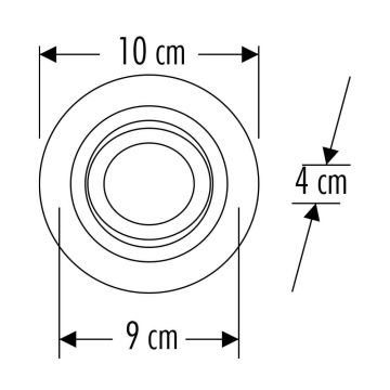Cata Pars Yuvarlak Beyaz Dekoratif Boş Kasa Spot ct-5229