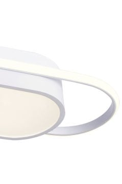 Mimas Modern Dekoratif Dikdörtgen Plafonyer Led Avize Aydınlatma Beyaz Kasa 3 Renk Modlu KOZ8062