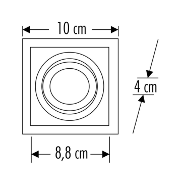 Cata Pars Kare Beyaz Dekoratif Boş Kasa Spot ct-5230