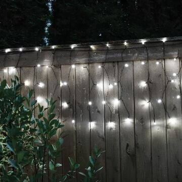 Saçak Bahçe Led Yılbaşı Süsü 2,5 Metre 192 Ledli Ağ Yılbaşı Ağacı Süsü Şeffaf Kablo SNC-501-1