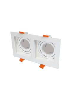 Cata Pars İkili Kare Beyaz Dekoratif Boş Kasa Spot ct-5237