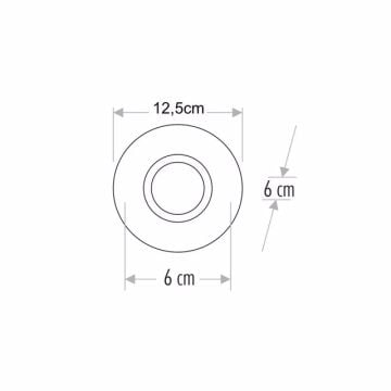 Cata Hanımeli Led Çerçeveli Yuvarlak Dekoratif Cam Spot ct-6583