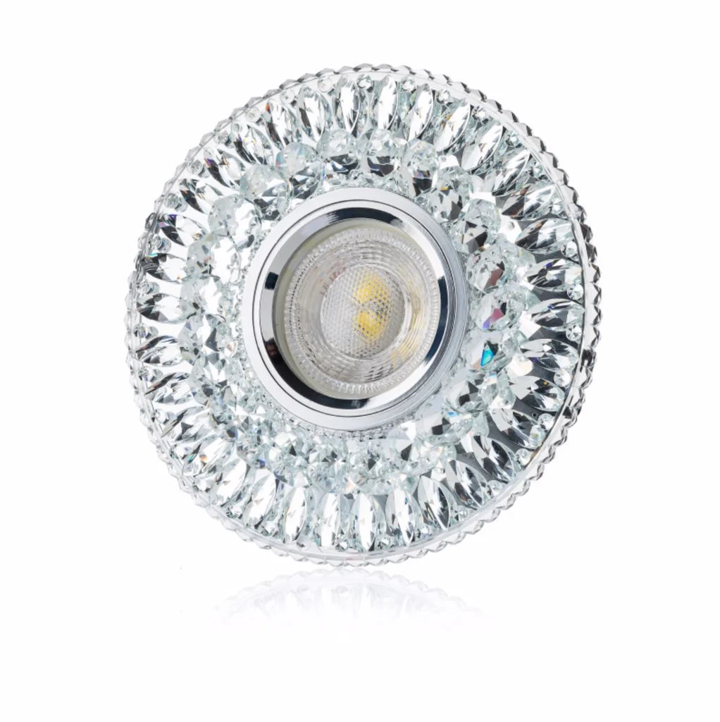 Cata Hanımeli Led Çerçeveli Yuvarlak Dekoratif Cam Spot ct-6583