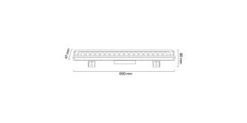 Goya 24W Osram Led Sıva Üstü Wallwasher Duvar Aydınlatma 65Cm Volvoşır Aydınlatma GY 6030-60