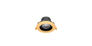 Goya 8 Watt Yuvarlak Dimlenebilir Samsung Ledli Spot Armatür GY 1741-8 6500K (Beyaz Işık) - Siyah - Gold - Dimsiz