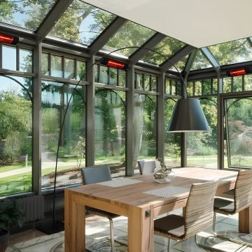 Hottable Classic 3000 Plus Duvar Tipi Kumandalı Dış Mekan Kafe Restorant İnfrared Isıtıcı 3000 Watt