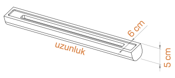 Samsung Led Tridonic Trafolu Sıva Üstü Ahşap Linear Armatür 5x6 Cm Kasa Linear Aydınlatma