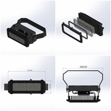 Osram Led 100 Watt Led Projektör Aydınlatma Armatürü YEŞİL
