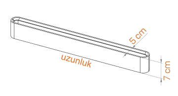 Samsung Led Tridonic Trafolu Oval Sıva Üstü Ahşap Linear Armatür 5x7 Cm Kasa Linear Aydınlatma