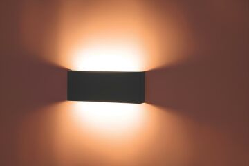 Yonca Led Duvar Aydınlatma Aplik Armatürü Siyah Kasa Amber 10W