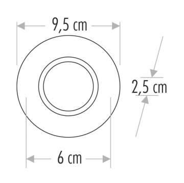 Cata Lilyum Led Çerçeveli Kristal Yuvarlak Dekoratif Cam Spot ct-6636