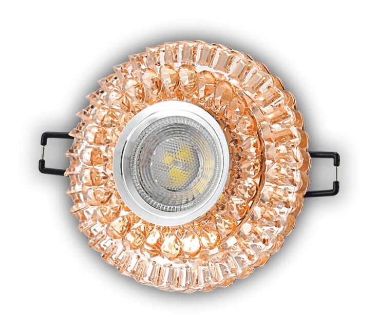 Cata Manolya Led Çerçeveli Kristal Yuvarlak Dekoratif Cam Spot ct-6636