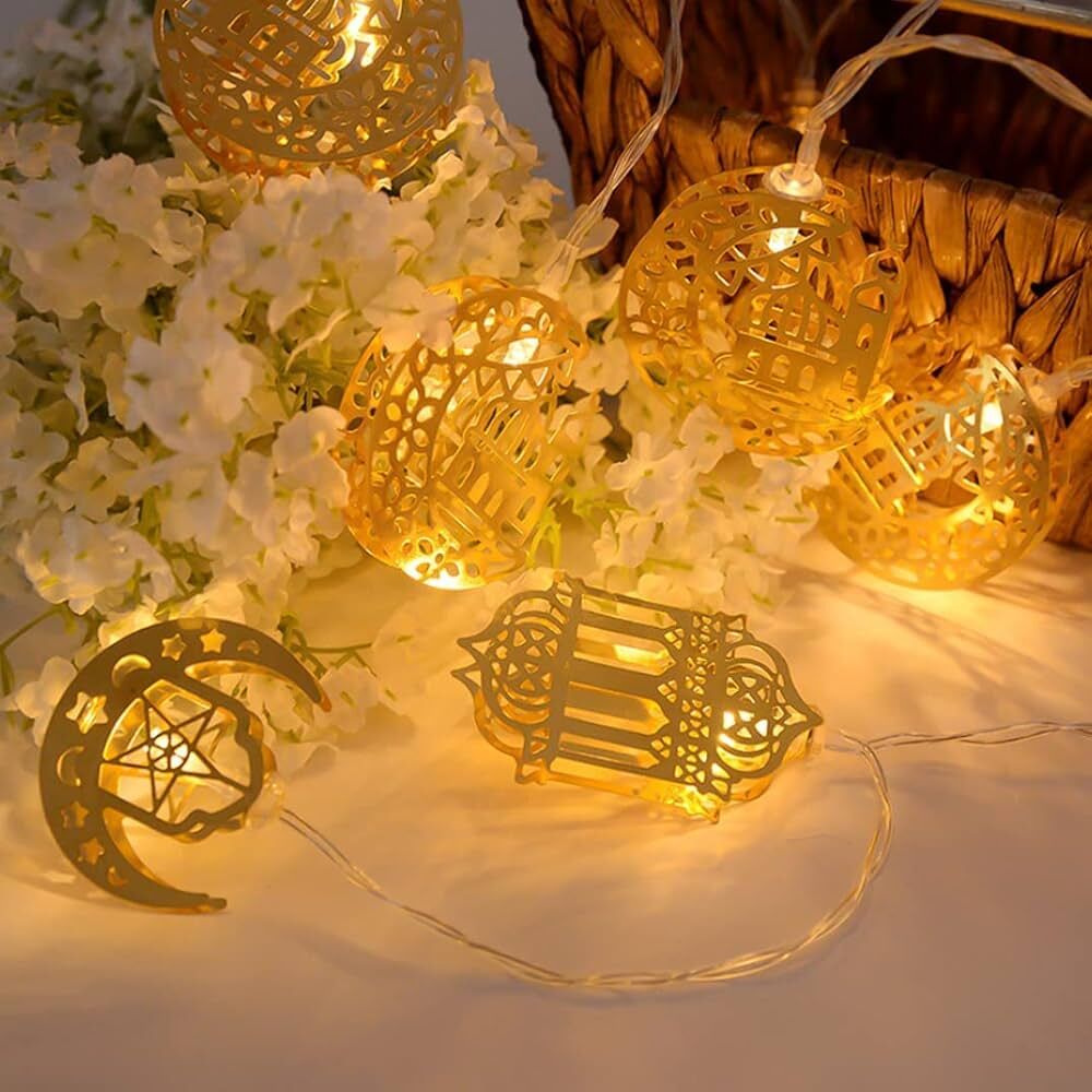 Sabit Işıklı Ledli Ramazan Süslemesi Gün Işığı 6 Metre 28 Ledli Şeffaf Kablo SNC-208