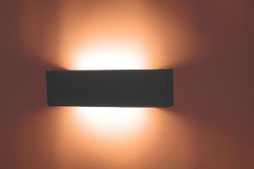 Yonca Led Duvar Aydınlatma Aplik Armatürü Siyah Kasa Amber 20W