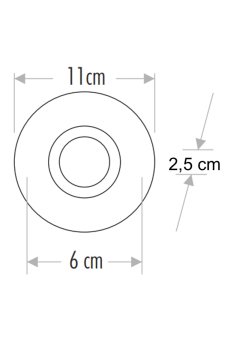 Cata İpek Led Çerçeveli Kristal Yuvarlak Dekoratif Cam Spot ct-6639