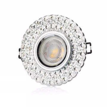 Cata İpek Led Çerçeveli Kristal Yuvarlak Dekoratif Cam Spot ct-6639