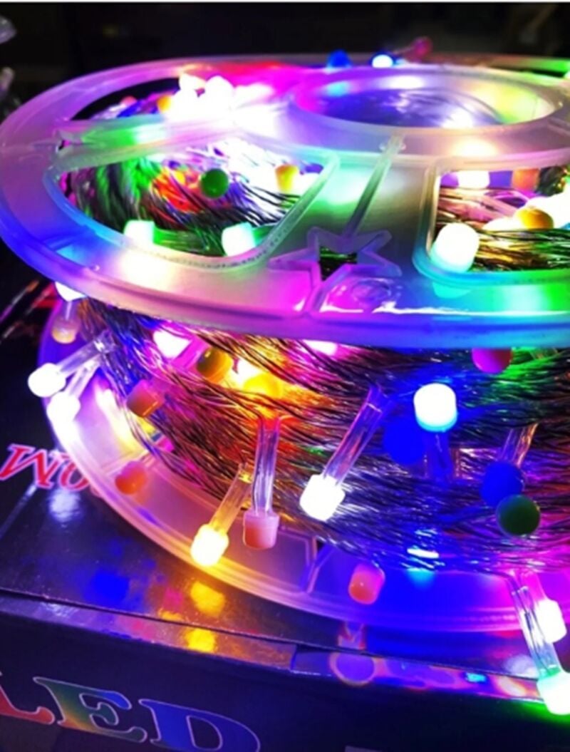 Animasyonlu Yılbaşı Ağacı Süsü 50 Metre 240 Led Yılbaşı Süsleme Şeffaf Kablo Fiş Tipi SNC-220-1