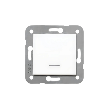 Viko Karre Tekli Işıklı Anahtar Beyaz Mekanizma + Kapak 90967019