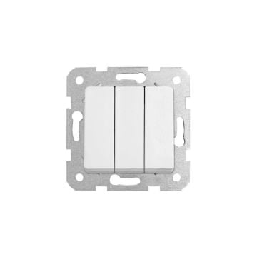 Viko Karre Üçlü Anahtar Beyaz Mekanizma + Kapak 90967068