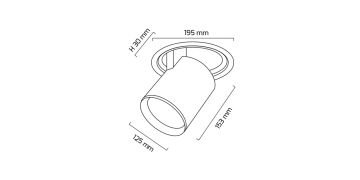 Goya 40 Watt Samsung Ledli Yuvarlak Cob Led Spot Mağaza Armatürü GY 3150-42
