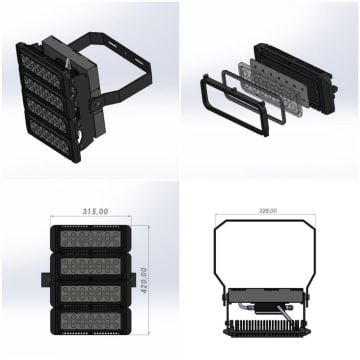 Osram Led 400 Watt Led Projektör Fabrika ve Stadyum Aydınlatma Armatürü