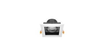 Goya 8 Watt Kare Dimlenebilir Samsung Ledli Spot Armatür GY 1742-8 3000  K (Gün Işığı) - Siyah - Beyaz - Dimli