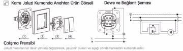 Viko Karre Jaluzi Kumanda Anahtarı Beyaz Mekanizma + Kapak 90967016